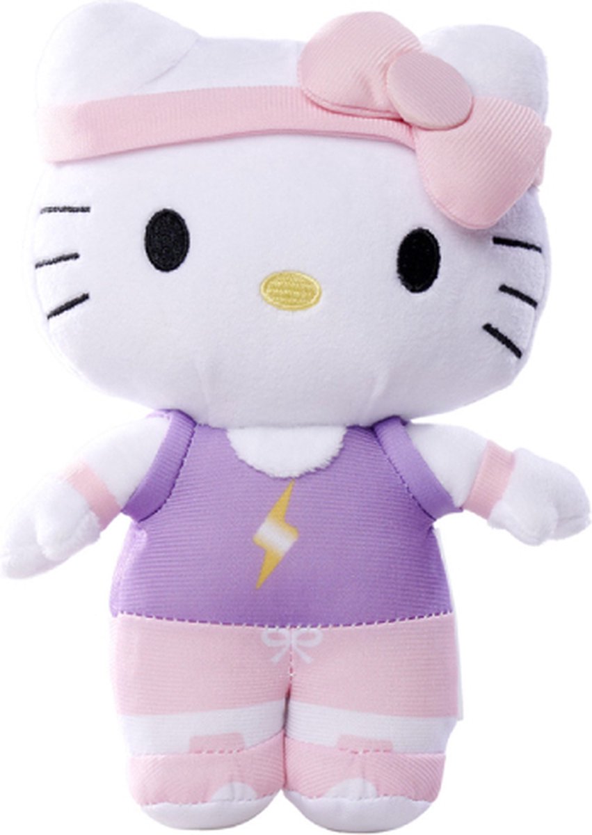 Atleet - Hello Kitty Super Style Pluche Knuffel 20 cm {Speelgoed Knuffeldier Knuffelpop voor kinderen jongens meisjes | Hello Kity Kat Cat Plush Toy}